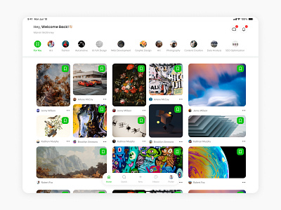 Unbound - Media Social App Tablet Version figma media social media social app mobile app mobile app design ui ui design ui designer uiux uiux design uiux designer ux ux design ux designer