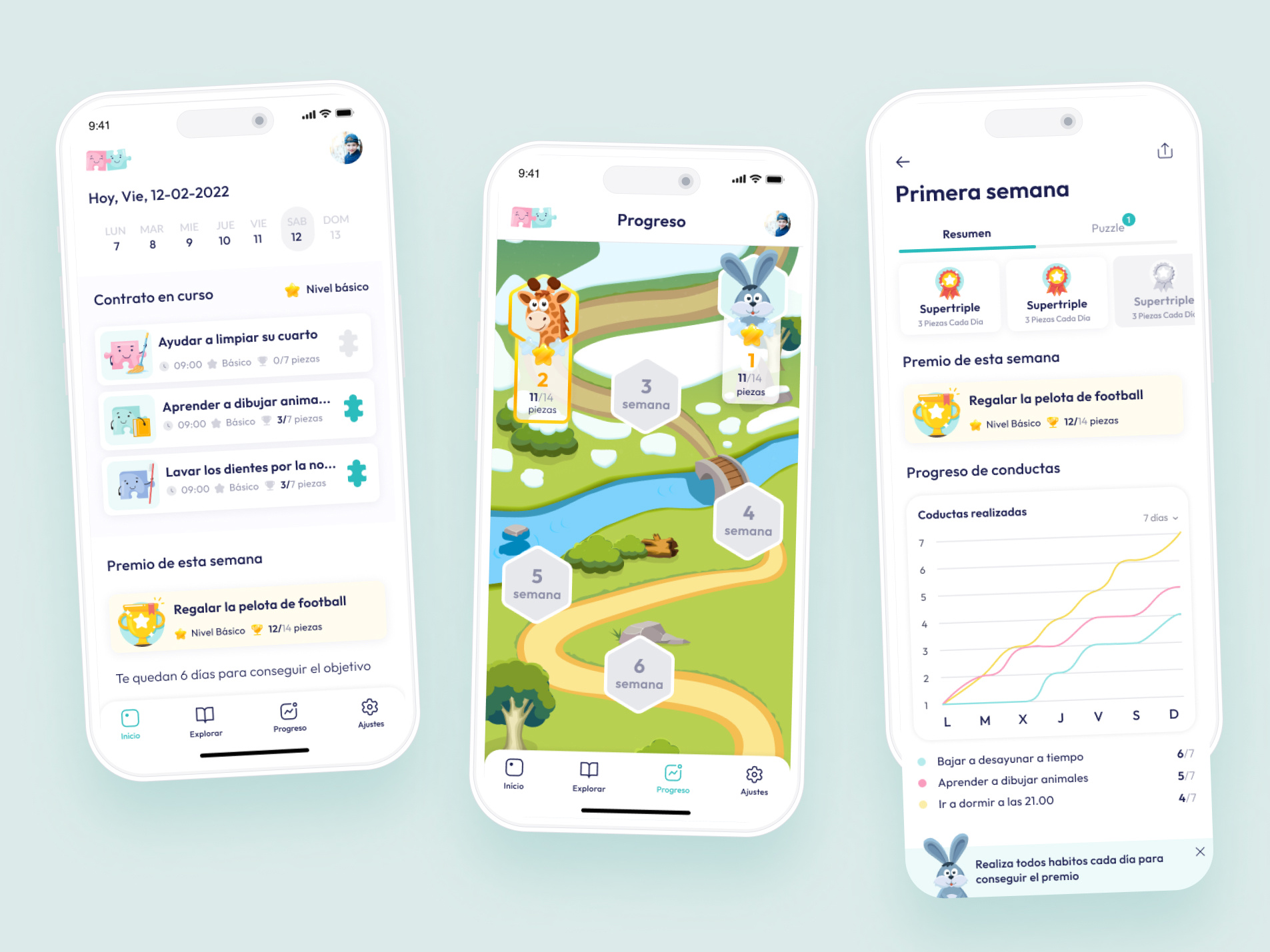 Example of Mobile App Design Concept (3 Screens)