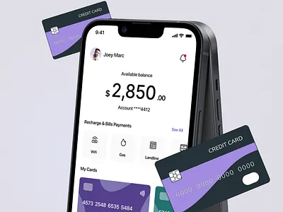 Fintech Mobile App 3d animation app branding design fintech graphic design illustration logo mobile ui ux vector