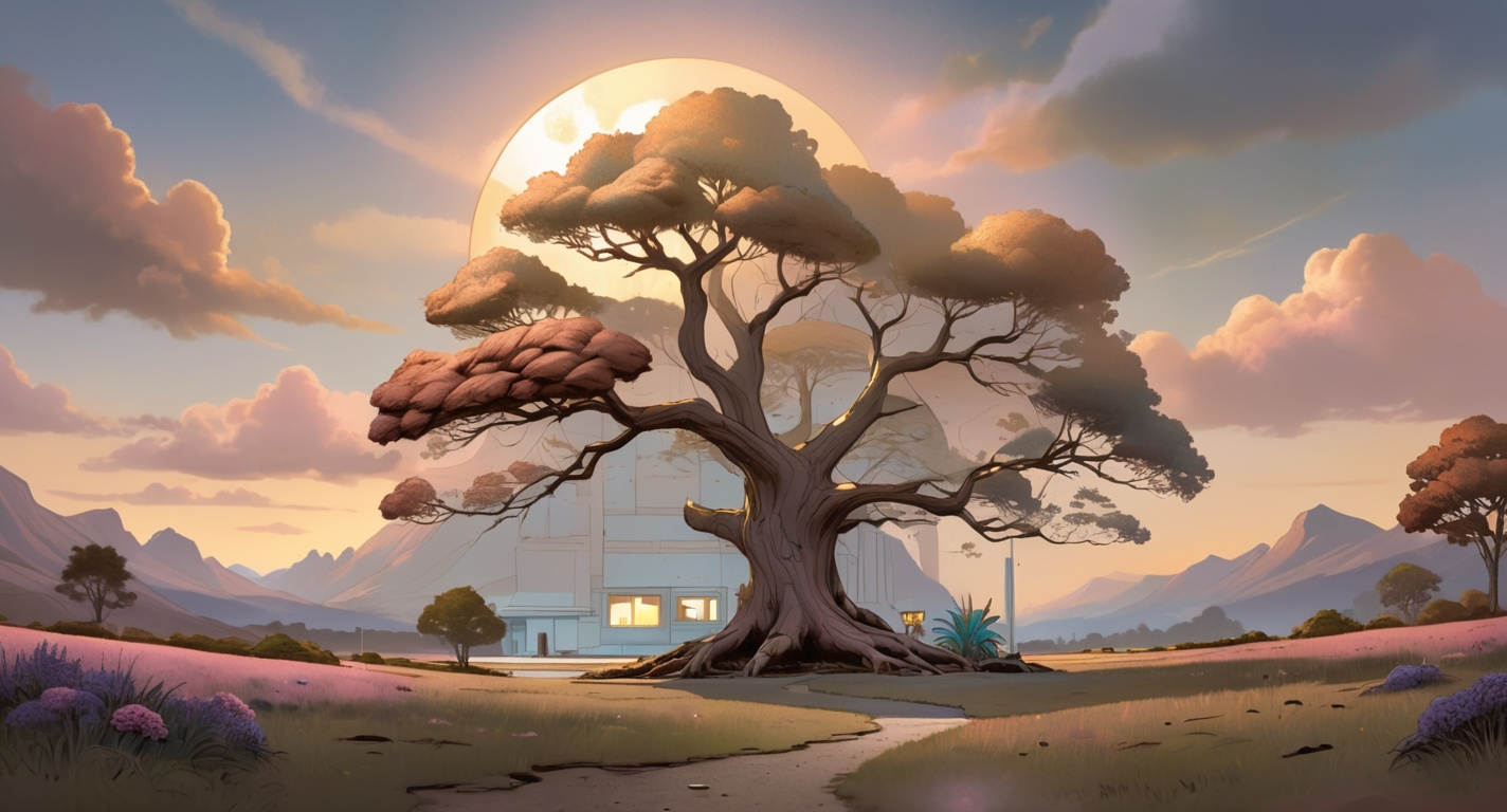 Angelic Enchantment Art-Styled Illustrations ai art background colorful digital art drawing earth enchantment environment flowers illustration moon sky sun trees