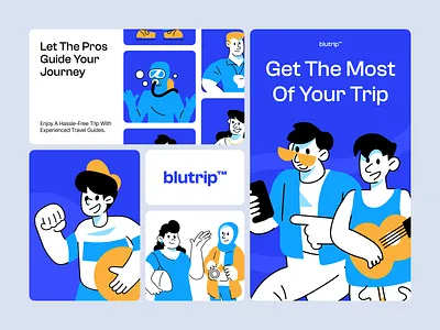 Blutrip Avatar Set 🏝️ avatar beach bento branding camera character diving holiday hotel human illustration kid man mountain ocean sea snorkeling ui vacation woman