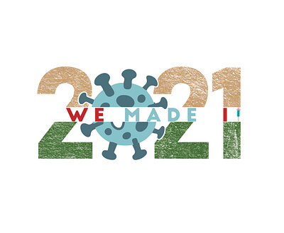 Vaccine Logo Design- We Made It (2021) logo design t shirt design trendy logo tshirt typography typography logo vaccine logo