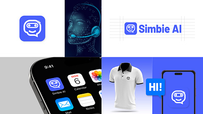 Simbie AI Chatbot 3d branding branding design business branding creative designer design logo graphic design logo logo design logo maker packaging