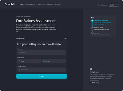 Soft Skills Ai Coach Dashboard app ui uiux design user experience user interface ux web app design