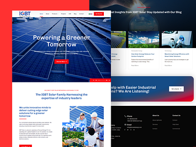 IGBT Solar Website Design animation app branding design graphic design illustration logo typography ui ux vector web website website deisgn website design website redesign wordpress