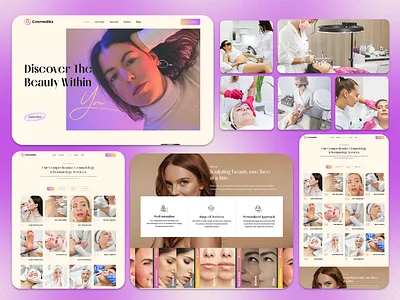 Cosmediks – Where Skin Meets Science animation branding development graphic design modern ui ux website