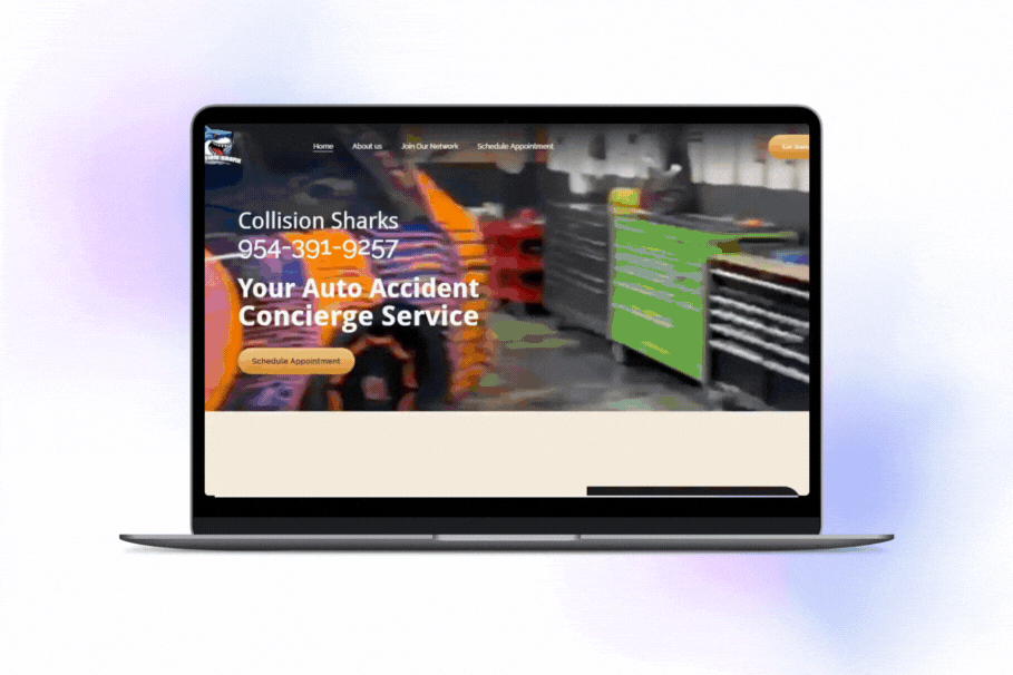 Collision Shark Web Design design graphic design ui web website website design