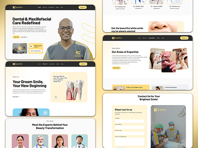 Clean Design for Clean Smiles Zahn Dental Website dental development health ui website