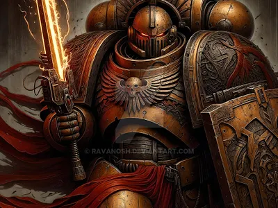 Atal Tyvar, Shield-Captain of the Adeptus Custodes adeptuscustodes armordesign commanding custodes detailedart digital grimdark impressive intimidating ominous powerarmor powersword resolute scififantasy shield spacemarines40k sword warhammer40k warrior wh40k
