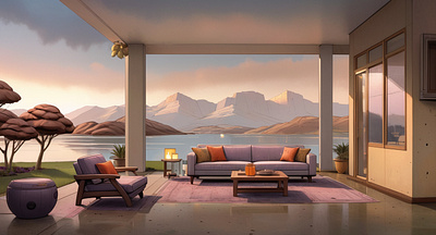 The Enchanting Europe House ai art architecture city colorful environment europe exterior furniture house illustration interior nature urban