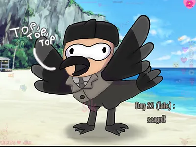 Maycean Day 28 (late): seagull art post art tag digital art drawing fan art illustration