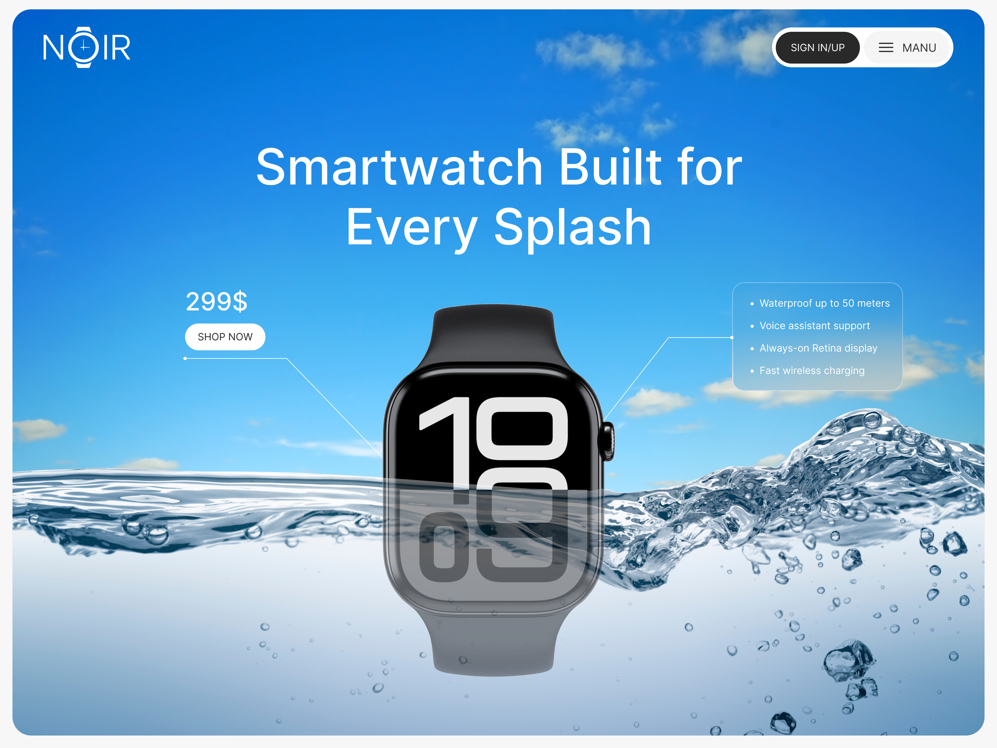 Watch Website ecommerce ecommerce website hero landing page luxurywebsite modern shop smartwatch uiux design watch watch website web design