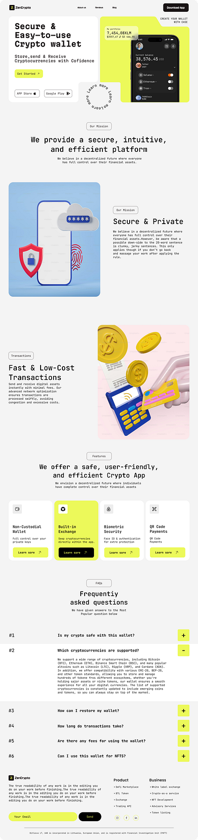 Crypto App Landing Page | Online crypto trading Website bitcoin crypto crypto landing page crypto website graphic design landing page nft trading trading app website