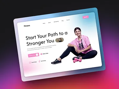 Fitness Website Design design fitness landing page ui design ux design web design website design