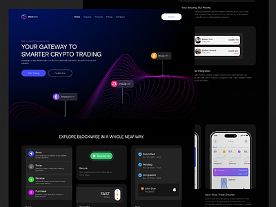 Cryptocurrency - UI UX crypto dark fintech graphic design interactive ui landing page services ucd ui user friendly design wallet website