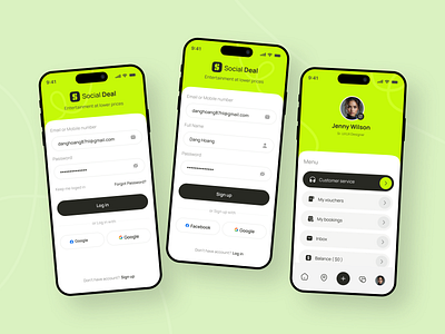 Social Deal Smooth Signup mobile UI app app ui booking app booking mobile deals app graphic design mobile mobile app mobile app design mobile app ui ui uiux