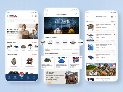 Camping Products - Category! activity camping gear category design ecommerce everest graphic design hiking hunting gear mobile app newest in camp product shopping travel ui ux strategy