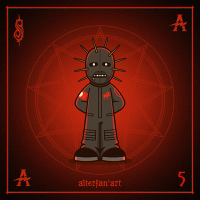 IOWA ERA NUMBER 5 alterfan alterfan art branding cartoon character cover artist cover artwork coverart craig jones design illustration logo slipknot slipknot art slipknot fanart slipknot iowa
