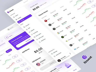 Investment Dashboard UI Design by Orbix Studio chart crm crypto dashboard dashboard design dashboard ui dashboard ui design design graph investment investment dashboard ui light mode minimal design money orbix studio platform project management saas sell