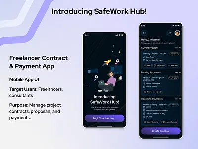 SafeWork Hub – Freelance Workflow Simplified illustration
