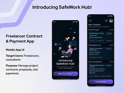 SafeWork Hub – Freelance Workflow Simplified illustration