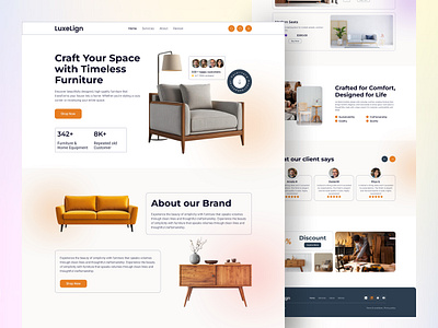 Furniture Website Design app furniture graphic design landingpage ui uiux ux web website