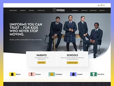 Website Design of School Dress branding design graphic design illustration logo typography ui ux