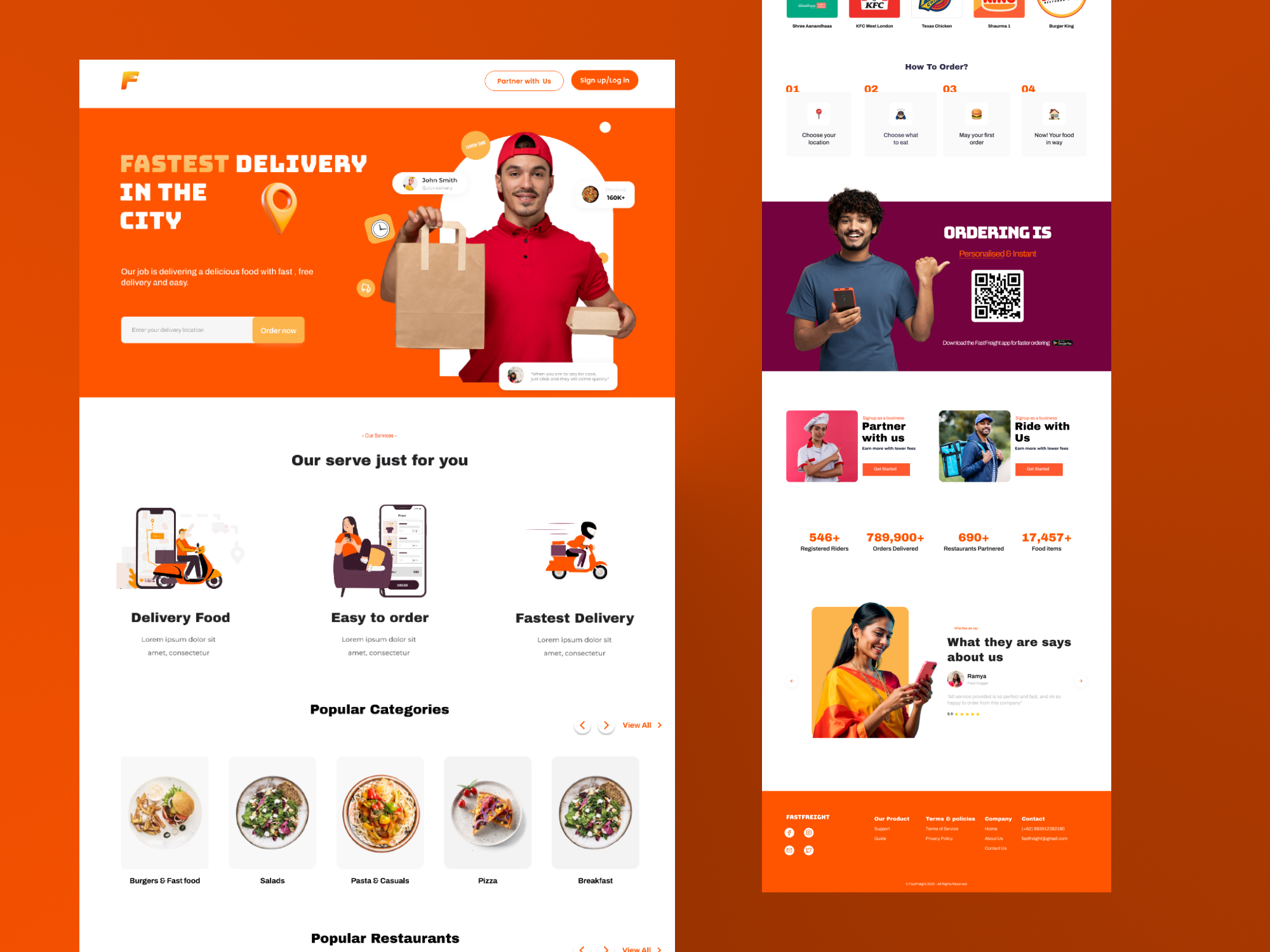 Example of Food Delivery Website Multi Vendor