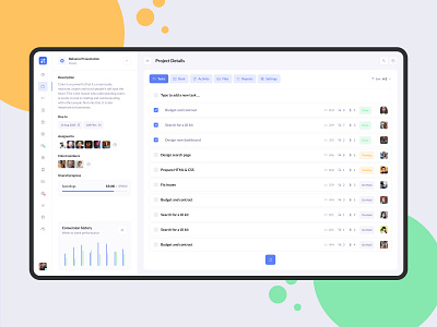 Web Dashboard for Project Management SaaS App dashboard figma template mobile app design product design product management project project management saas saas dashboard sketch app template tasks list to do list ui design ui kit ui template web app