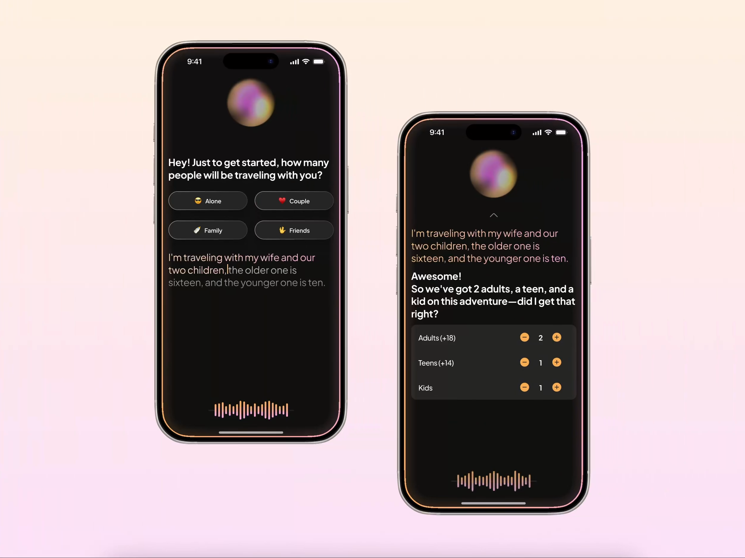Example of AI Travel Assistant - Mobile App