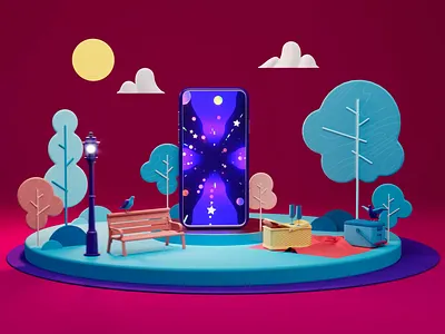 Life's a Picnic 3d animation cinema4d design graphic design illustration motion graphics