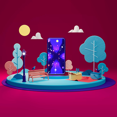 Life's a Picnic 3d animation cinema4d design graphic design illustration motion graphics