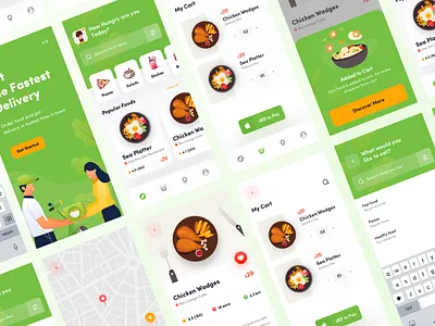 Food Deliver App app design figma ui ux