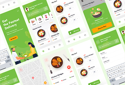 Food Deliver App app design figma ui ux