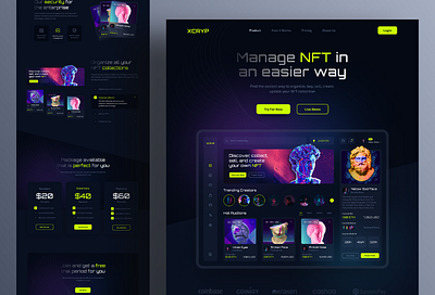 NFT Landing Page branding design figma graphic design illustration logo ui ux website design