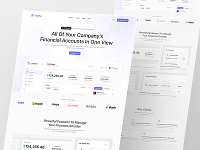 CashPilot - Smart Finance Landing Page cash cashflow clean design dashboard finance landing page landing landing page product design saas ui website website finance
