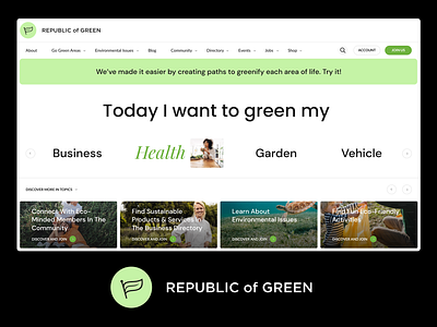 Redesign of Ecological Platform digital branding site design site layout visual identity visual identity design visual identity redesign web branding web design web designer web rebranding web redesign website website layout website redesign