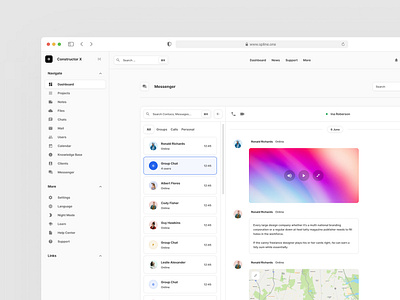 Messenger for Constructor X for Figma admin dashboard design system figma interface messenger product ui ui kit ux
