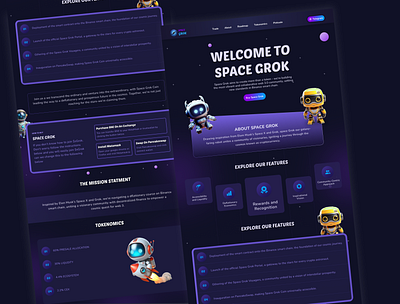 Space Grok AI Landing Page Design space grok ai landing page