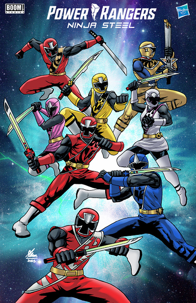Power Rangers Ninja Steel - Boom! Studios art artist artwork book character illustration comic artist comic style concept cover cover art design drawing hero illustration layout poster poster ideas power rangers sketch tokusatsu