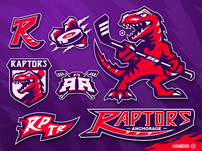 ANCHORAGE RAPTORS HOCKEY PACK (design available) basketballlogo basketballmascot branding hockeylogo hockeymascot laccroselogo lcarrosetournament mlblogo nbalogo nfllogo nhllogo raptors raptorslogo raptorsmascot