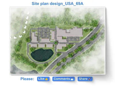 Mixed-Use Development Site Plan Along Cypress Parkway 2d rendering archiminy architecture portfoilo architecture visualization design illustration landscape master plan photoshop rendering rendering visualization