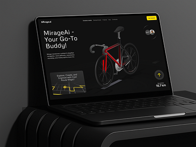 Website for AI cycling assistant ✦ MirageAi