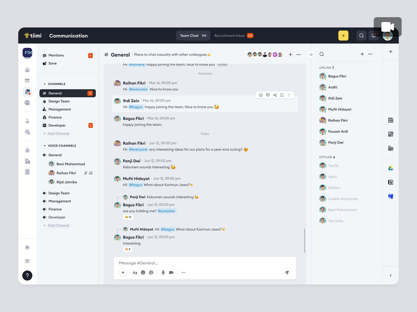 Tiimi – Team Polling in Chat and Candidate Responses in Inbox animation candidate channel chatting communication company hiring hr hr management hrd hrm job message product design recruitment saas saas design ui ux web design