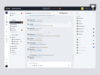 Tiimi – Team Polling in Chat and Candidate Responses in Inbox animation candidate channel chatting communication company hiring hr hr management hrd hrm job message product design recruitment saas saas design ui ux web design
