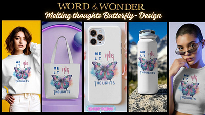 Melting thoughts Butterfly - Design butterly art graphic design illustration