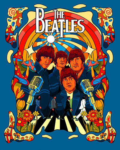 Beatles branding design fireart fireart fireart studio graphic design illustration logo ui ux vector