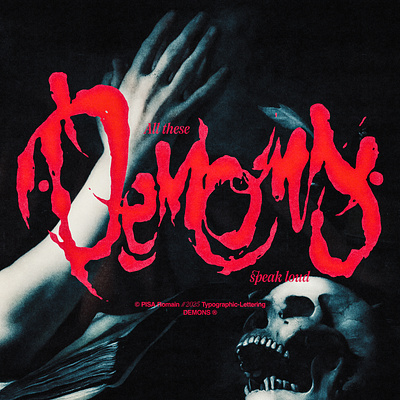 Demons - Typography Lettering calligraffiti calligraphy custom type demon font graff graphic design handlettering handwritten horror lettering letters logo movie signature tag type design typeface typography