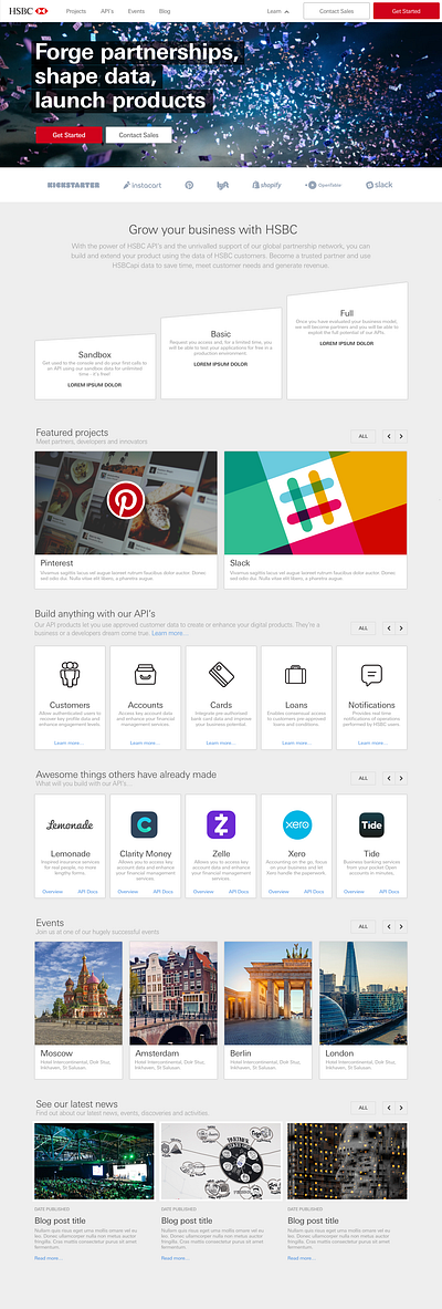 Landing page app desktop fintech trading ui