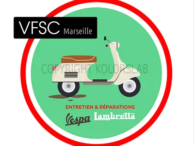 Projet de Logo branding graphic design lambretta logo massilia vespa
